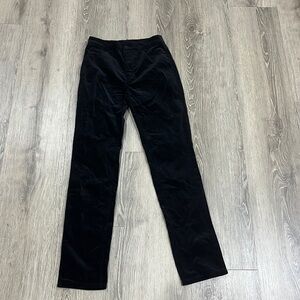 Talbots High Rise Straight Leg Velveteen Pants in Black, Size 2